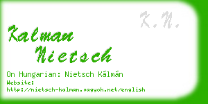kalman nietsch business card