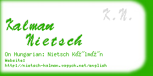 kalman nietsch business card